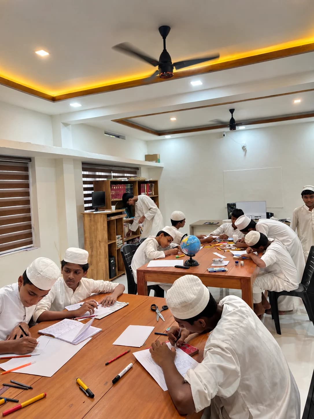 Interior of Albayan Library at Darunnajath Arabic College