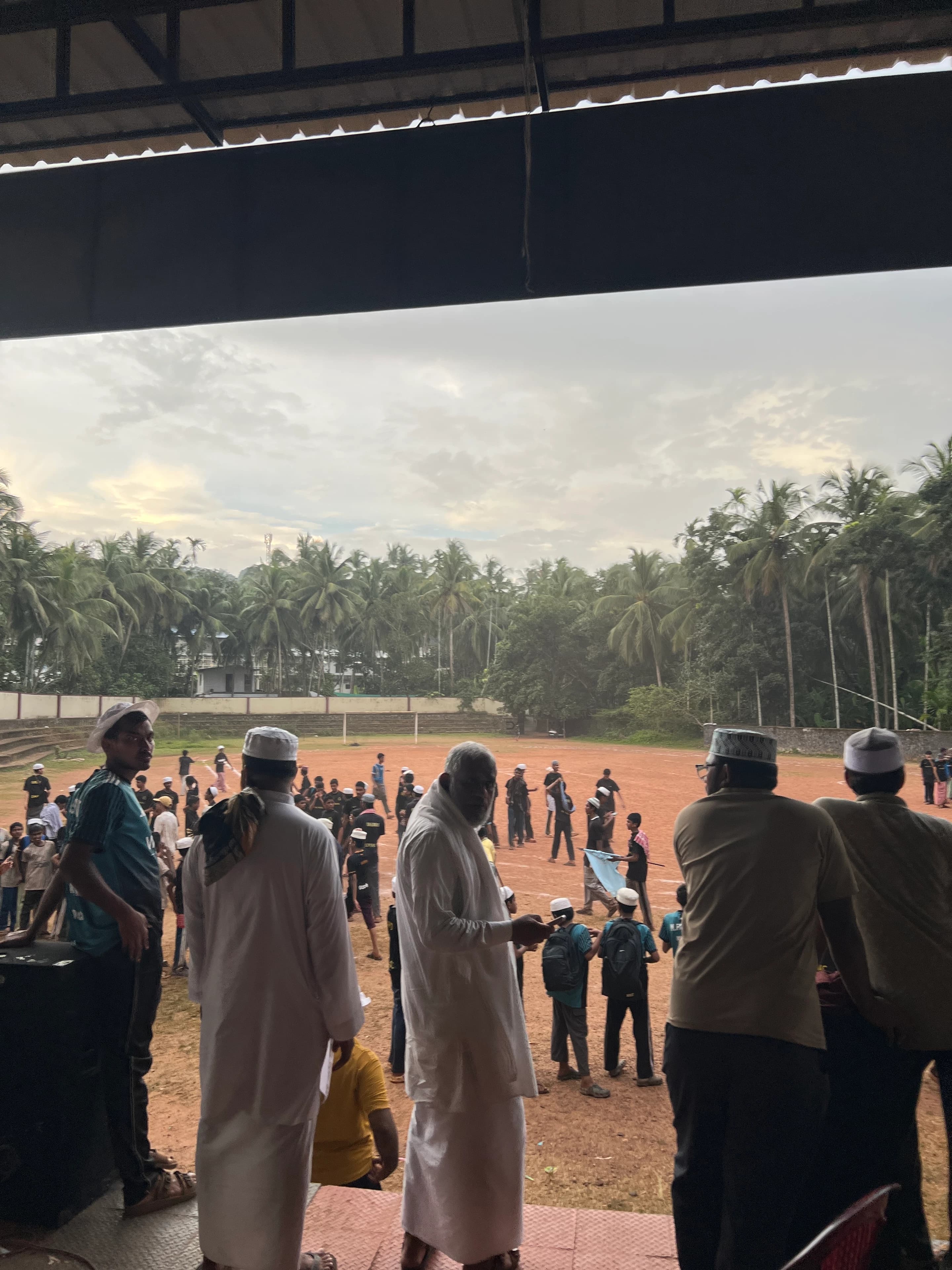 College Chairman Abdurahman Ustad announcing Larayb Sports results